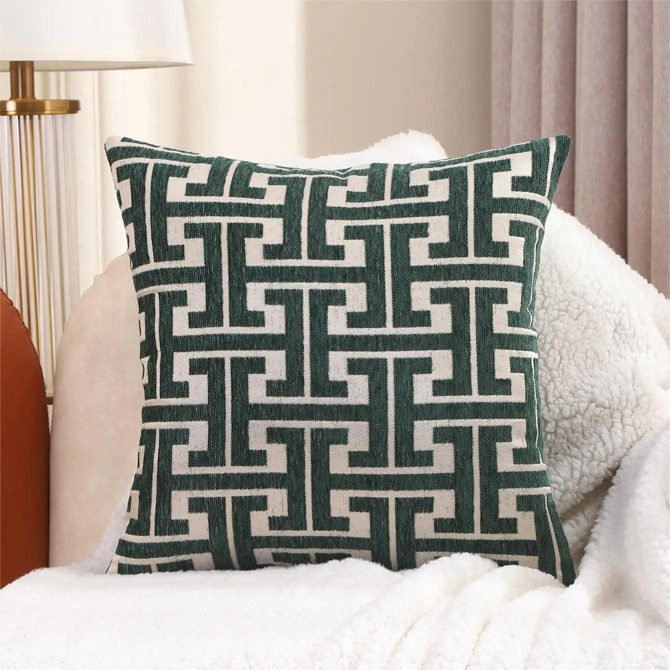Cozy Strip Design Pillow Cover