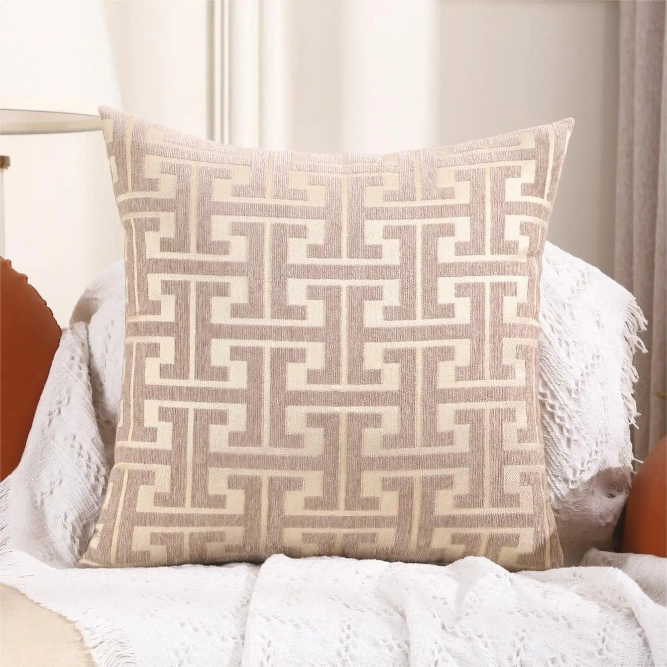Cozy Strip Design Pillow Cover