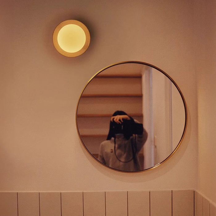 LumeVibe | Natural Wood White Wall Lamp