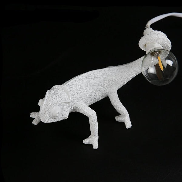 GlowFlicker | Lámparas de mesa modernas de resina animal lagarto