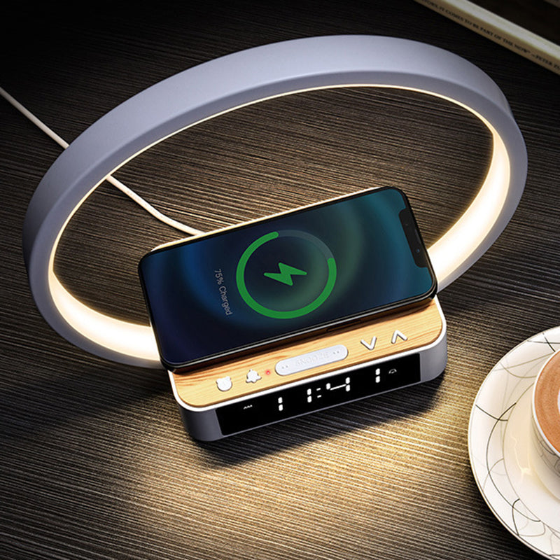 Lunacube | LED Alarm Clock Table Lamp with Wireless Charger 5
