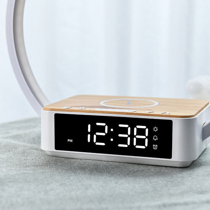 Lunacube | LED Alarm Clock Table Lamp with Wireless Charger 6
