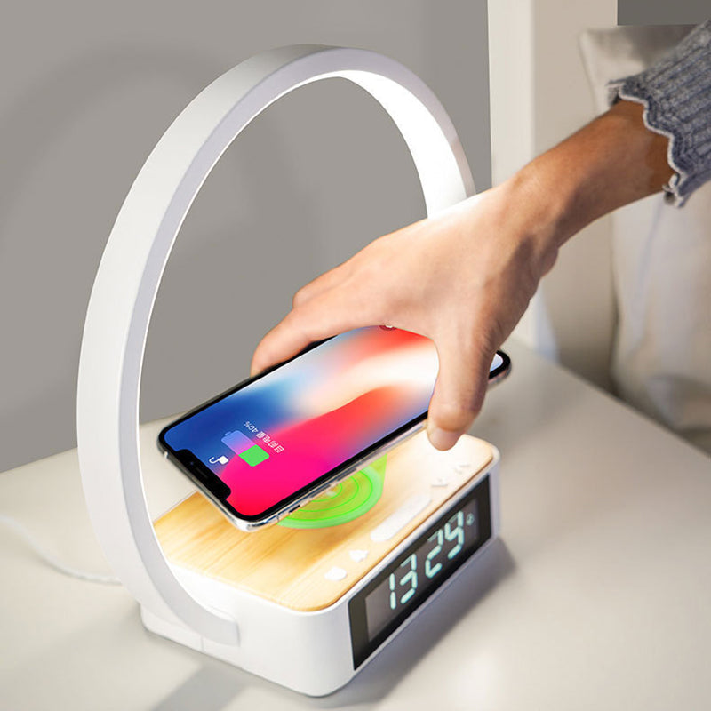 Lunacube | LED Alarm Clock Table Lamp with Wireless Charger 7