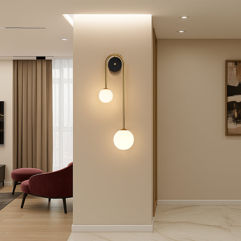Lámpara de pared minimalista en forma de arco