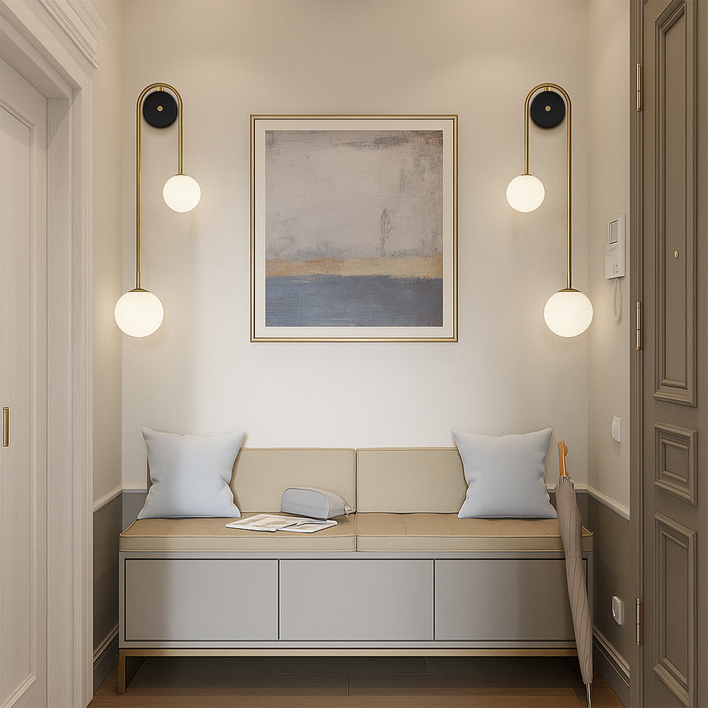 Lámpara de pared minimalista en forma de arco