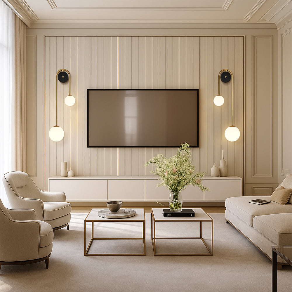Lámpara de pared minimalista en forma de arco