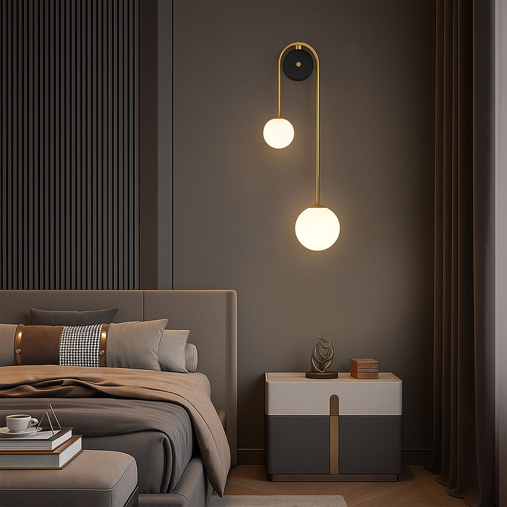 Lámpara de pared minimalista en forma de arco