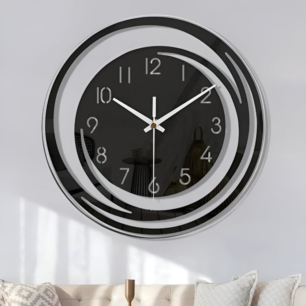 Moderne schwarze Acryl-Wanduhr Dekor