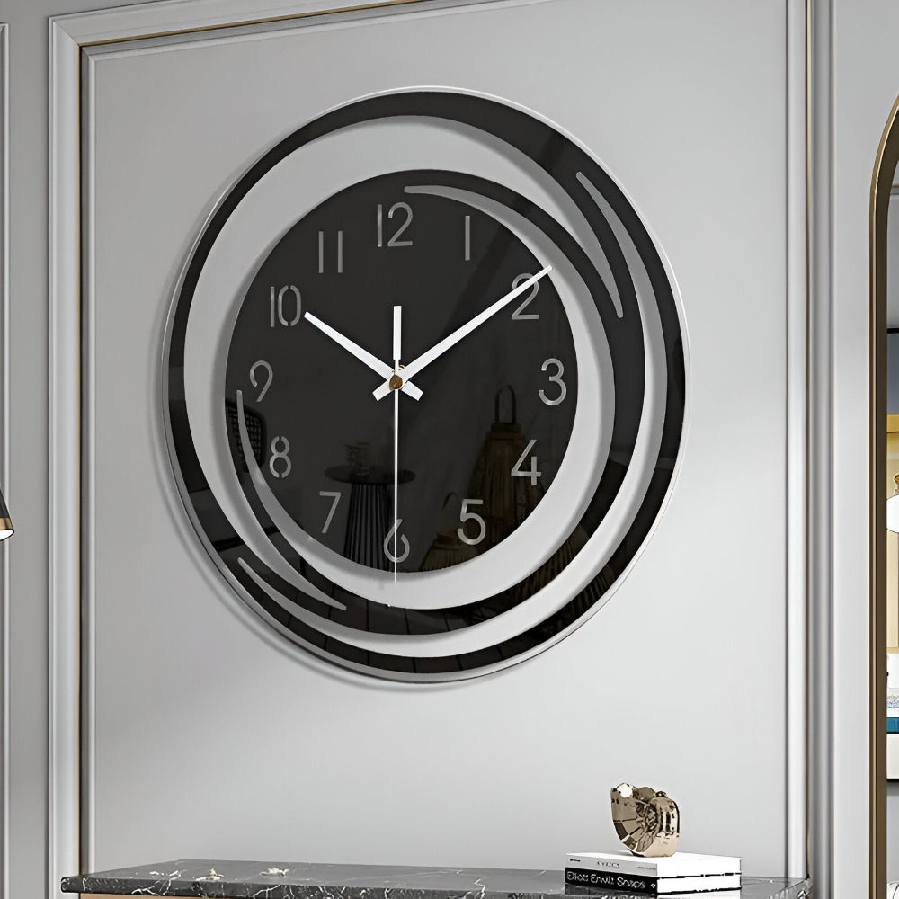 Moderne schwarze Acryl-Wanduhr Dekor