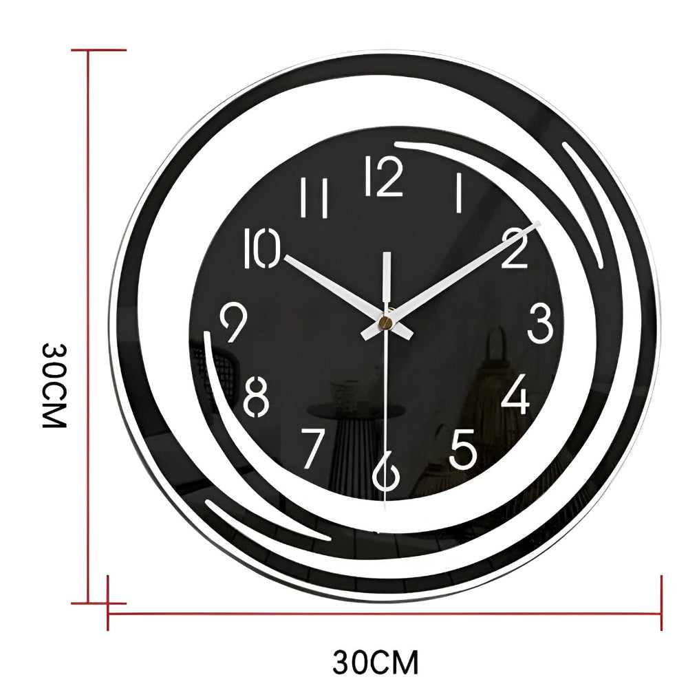 Moderne schwarze Acryl-Wanduhr Dekor