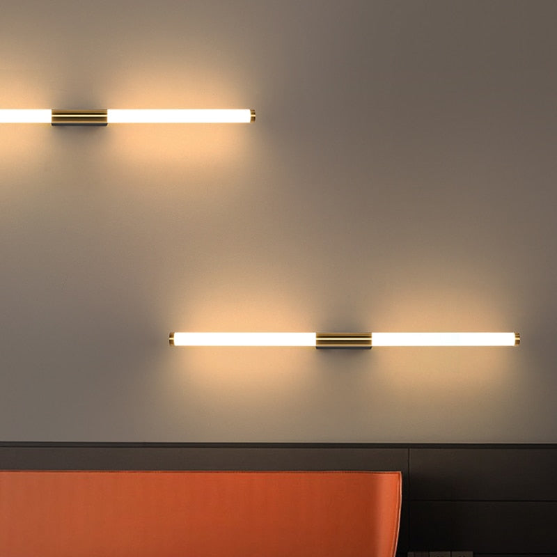 Aplique de pared moderno dorado