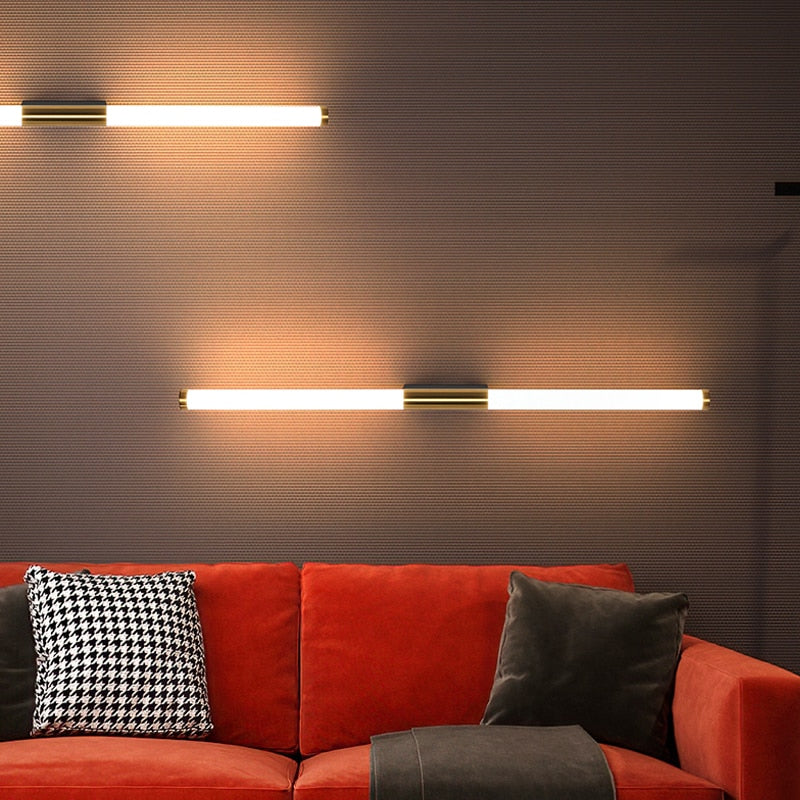 Aplique de pared moderno dorado