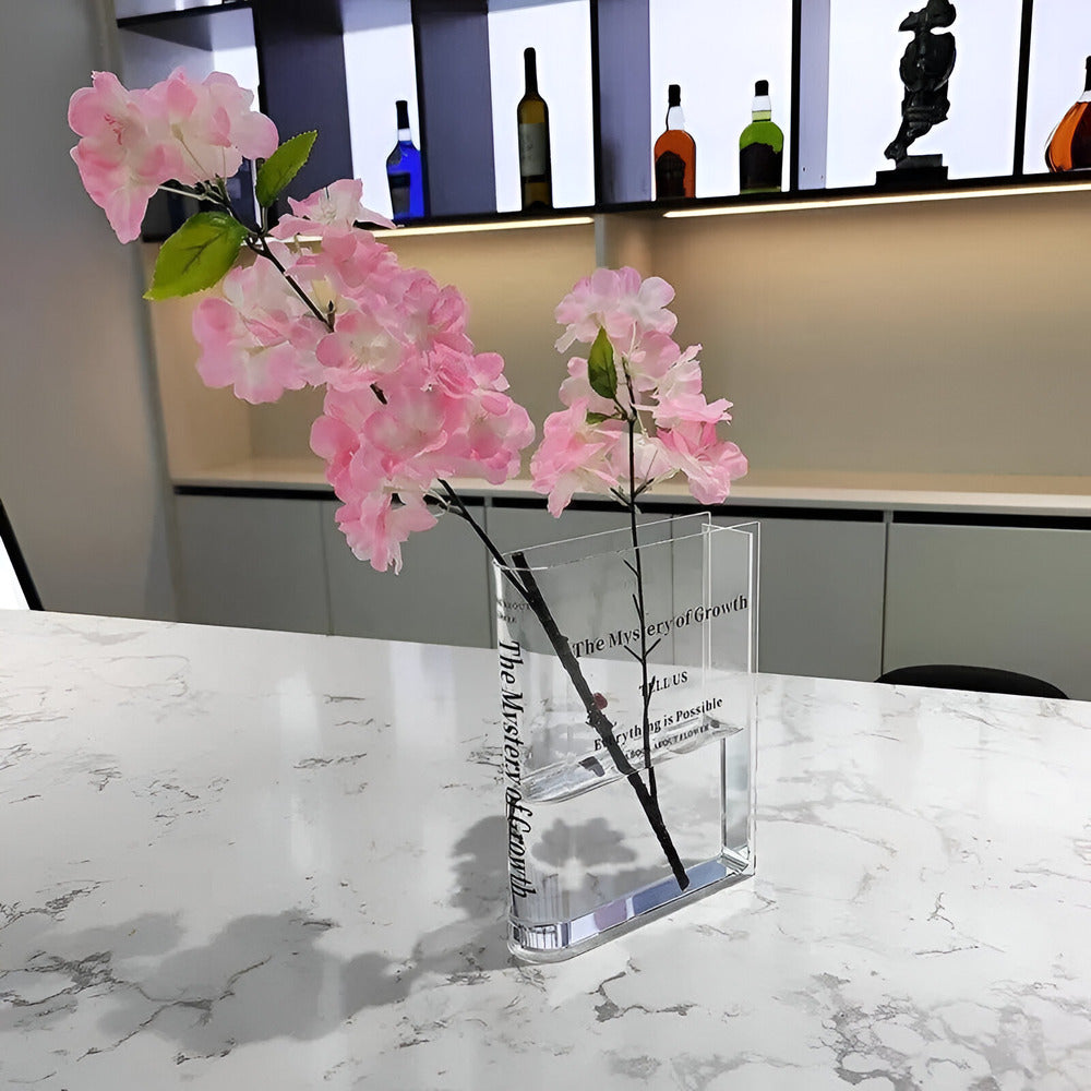 Jarrón de plástico moderno para arreglos florales elegantes