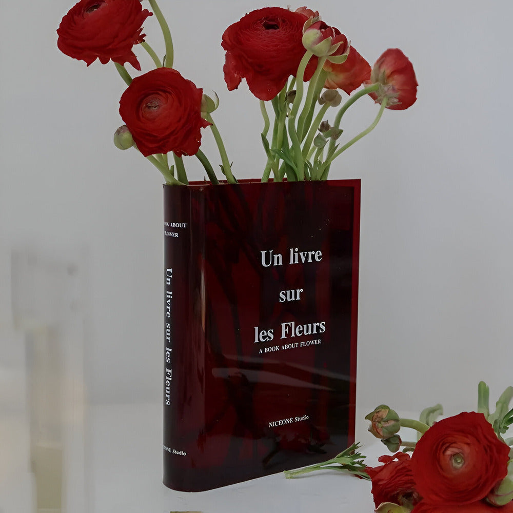 Jarrón de plástico moderno para arreglos florales elegantes