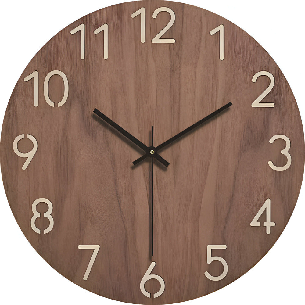 Decoración moderna de reloj de pared de madera