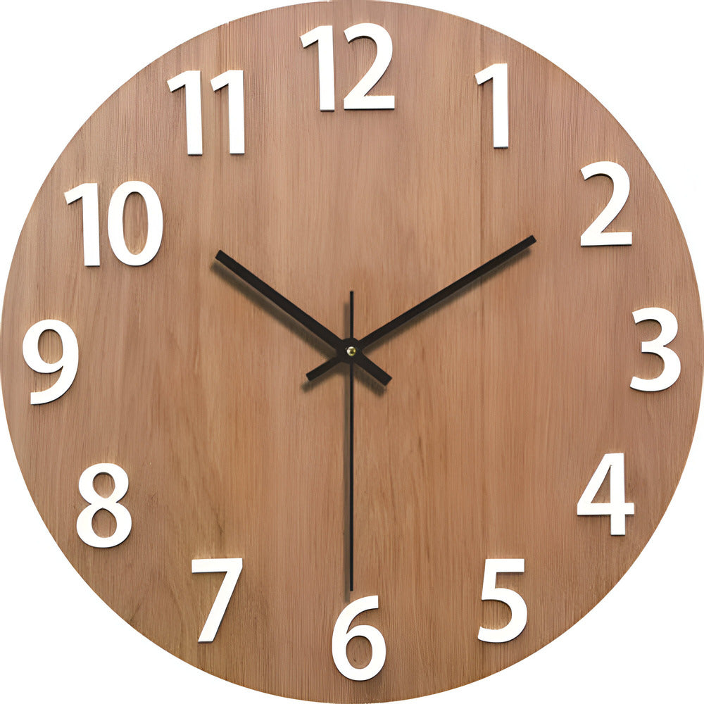Decoración moderna de reloj de pared de madera