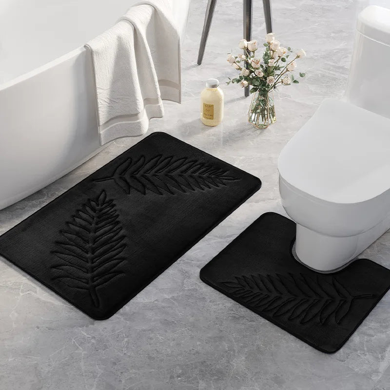 Juego de alfombrillas de baño de espuma viscoelástica antideslizante