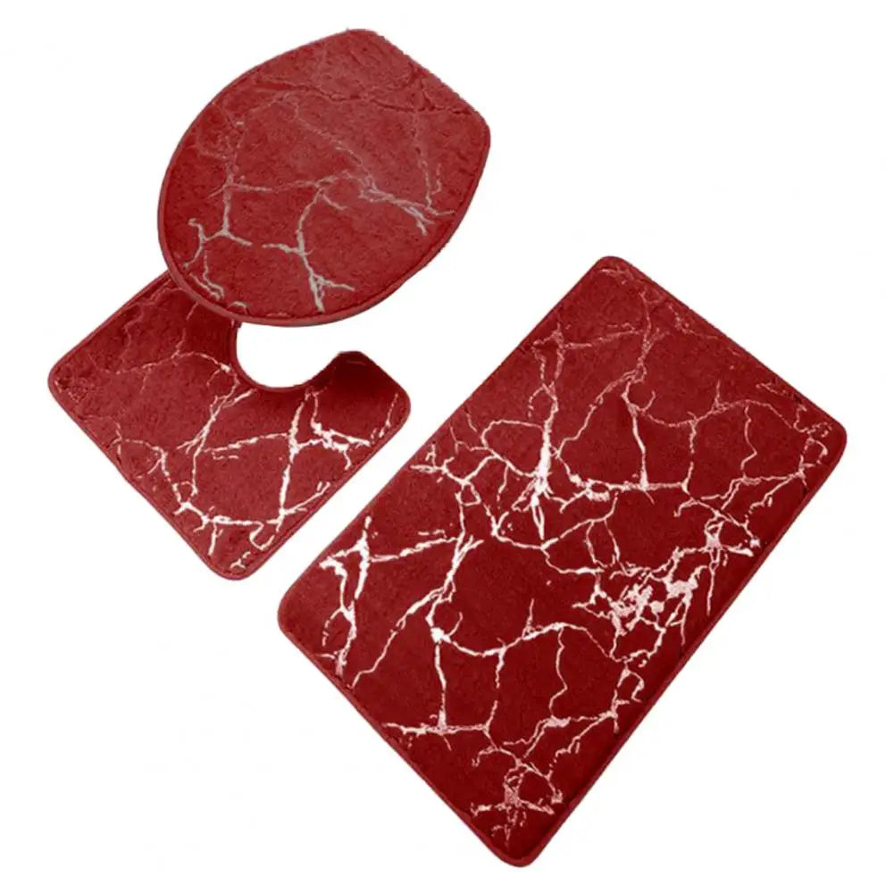 Luxury Stripe Toilet Mat Set