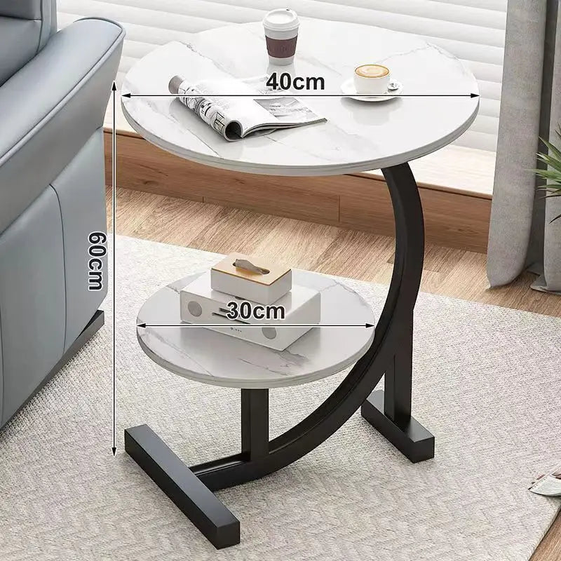 Portable Two-Tier Mini Side Table