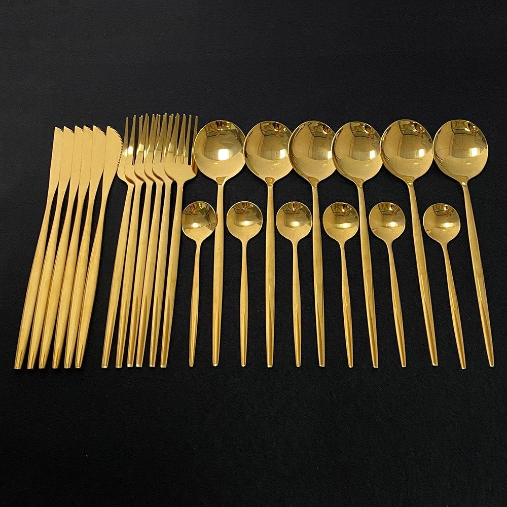 Juego de utensilios de cocina premium de acero inoxidable