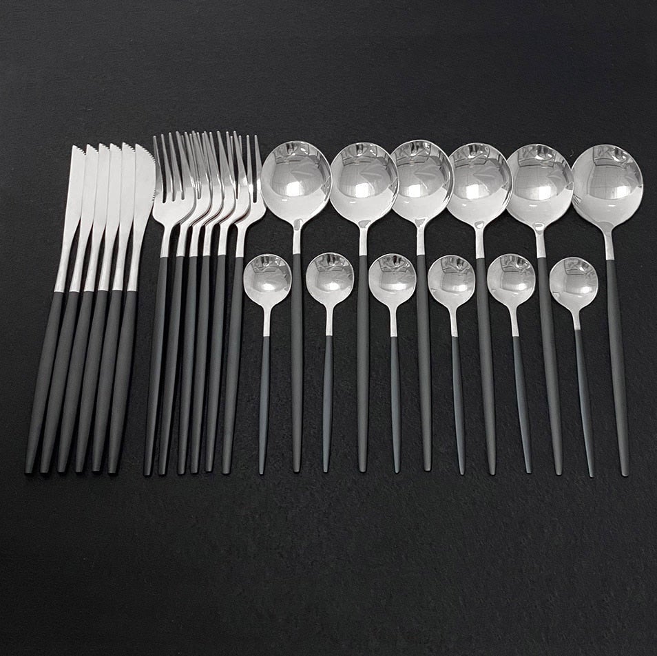 Juego de utensilios de cocina premium de acero inoxidable