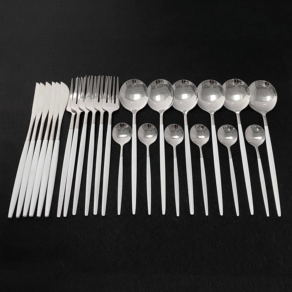 Juego de utensilios de cocina premium de acero inoxidable