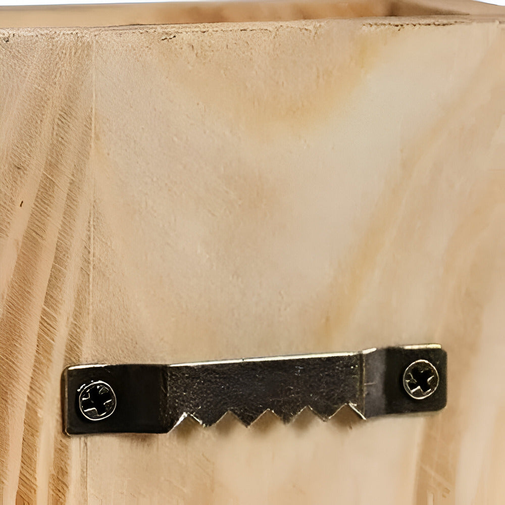 Jarrón de Pared de Madera Rectangular para Plantas Pequeñas y Flores Secas