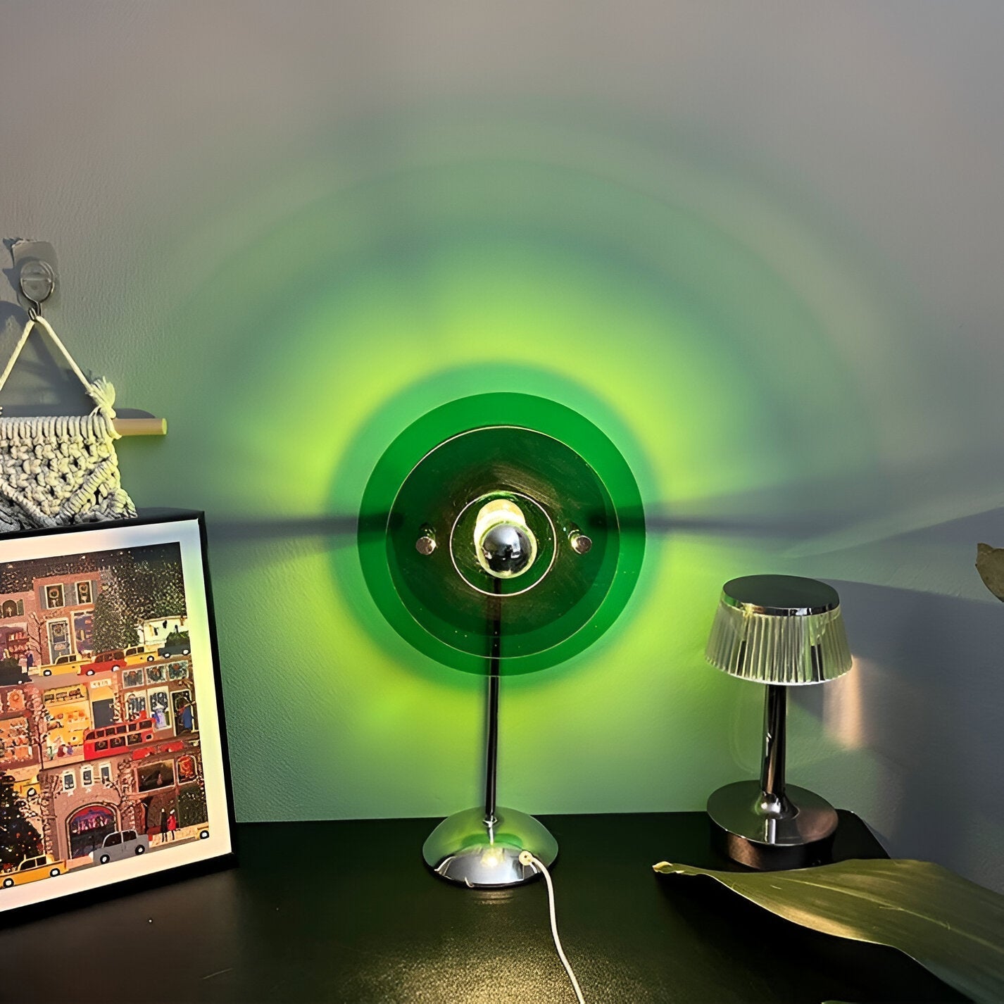 Lámpara de mesa LED Retro Disc