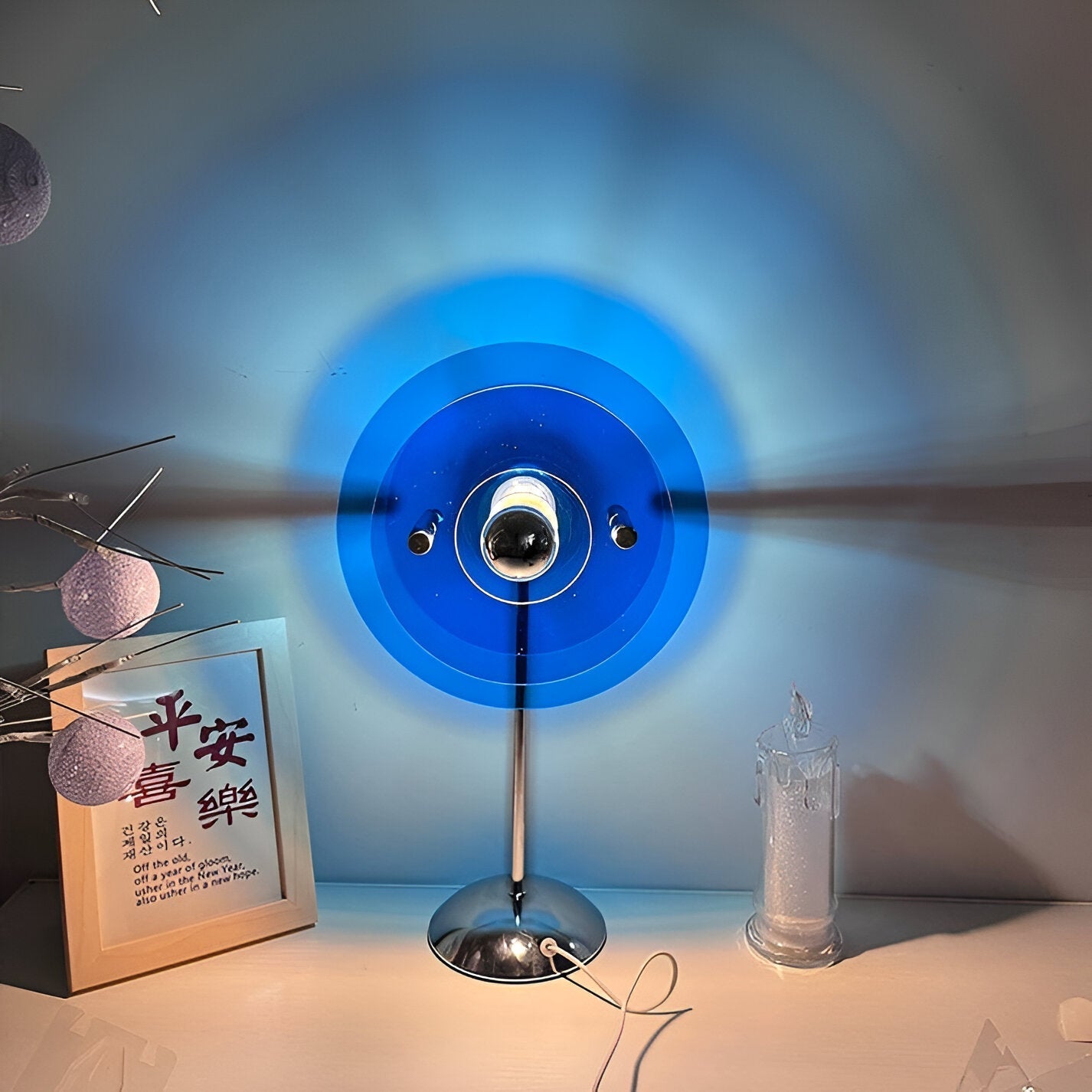 Lámpara de mesa LED Retro Disc