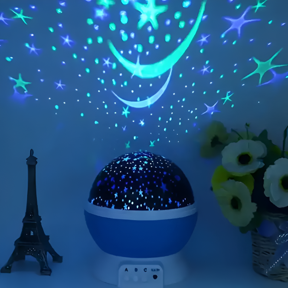 Proyector de Estrellas Giratorio Luz Nocturna