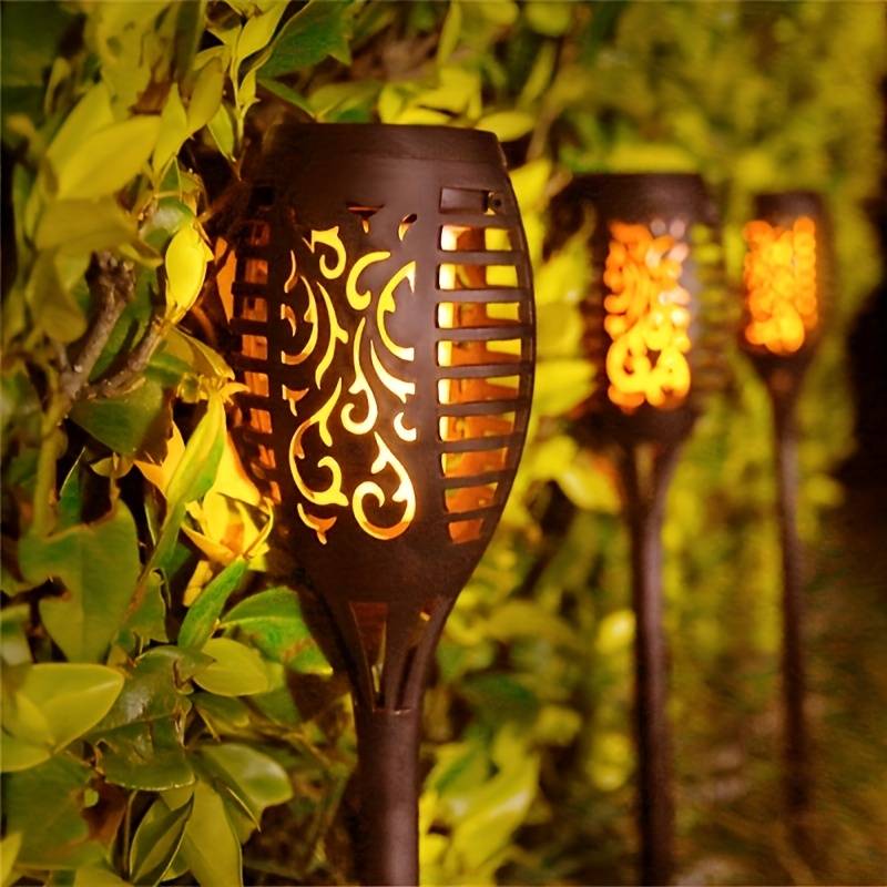 Solar Powered Tiki Torches for Garden Outdoor Decor