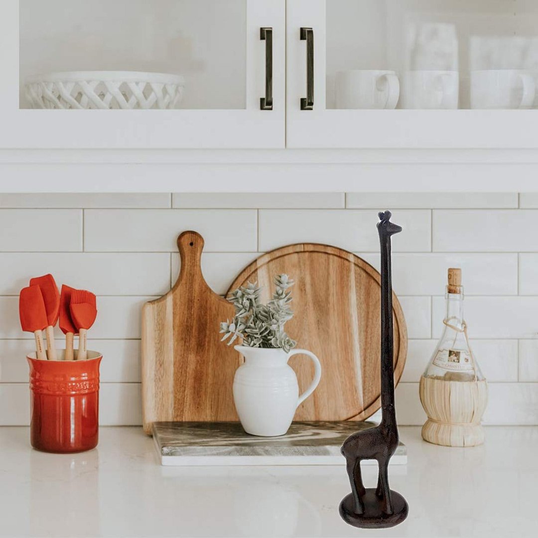 Solid Cast Iron Decorative Kitchen Roll Holder