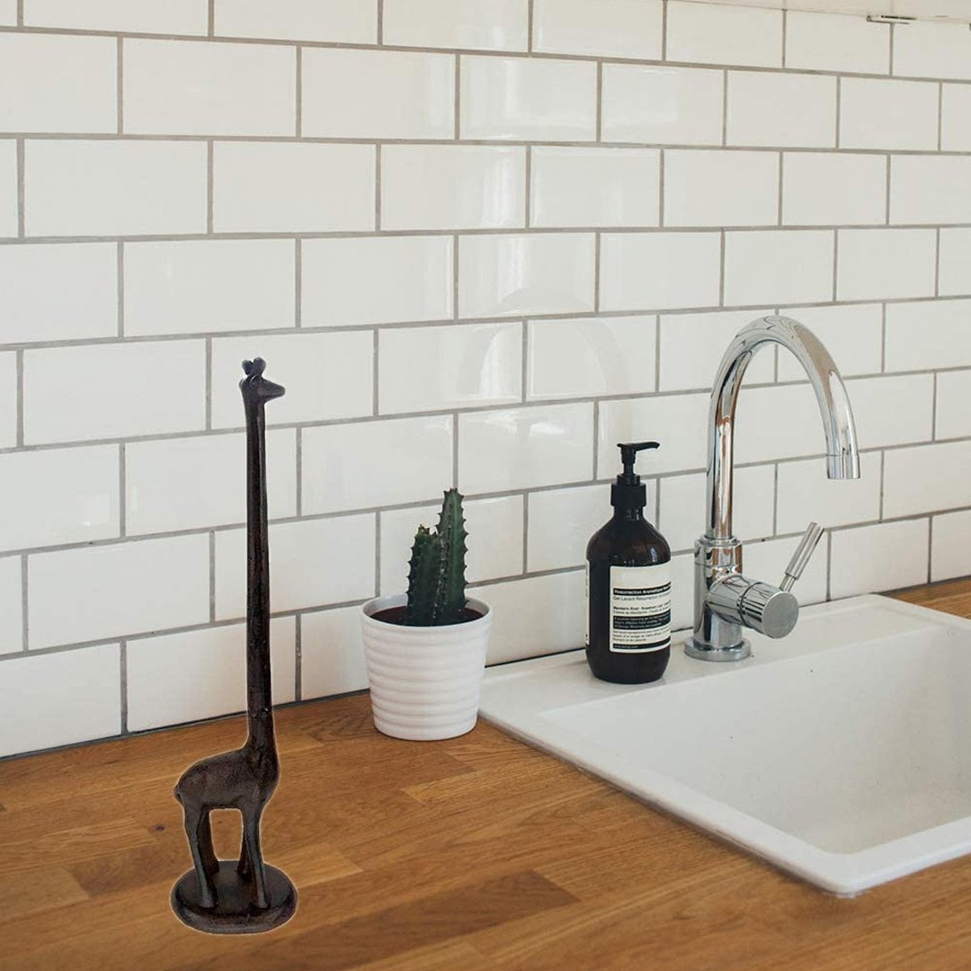 Solid Cast Iron Decorative Kitchen Roll Holder