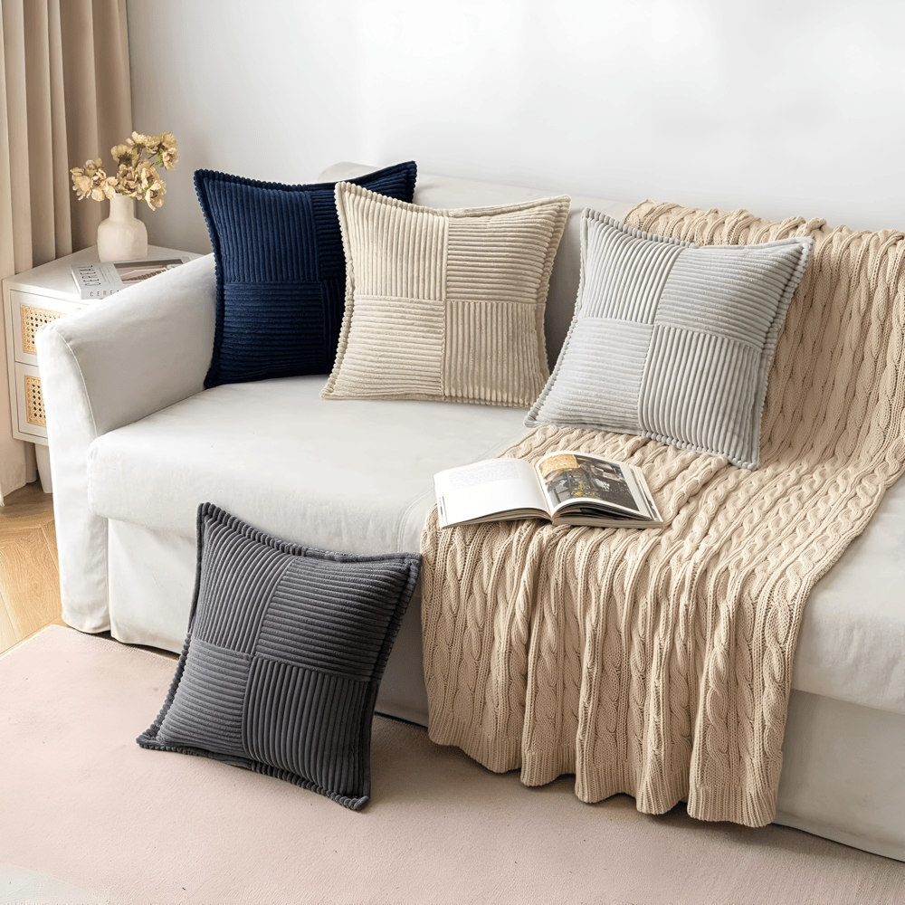 Stain-Resistant Solid Color Cushion Cover