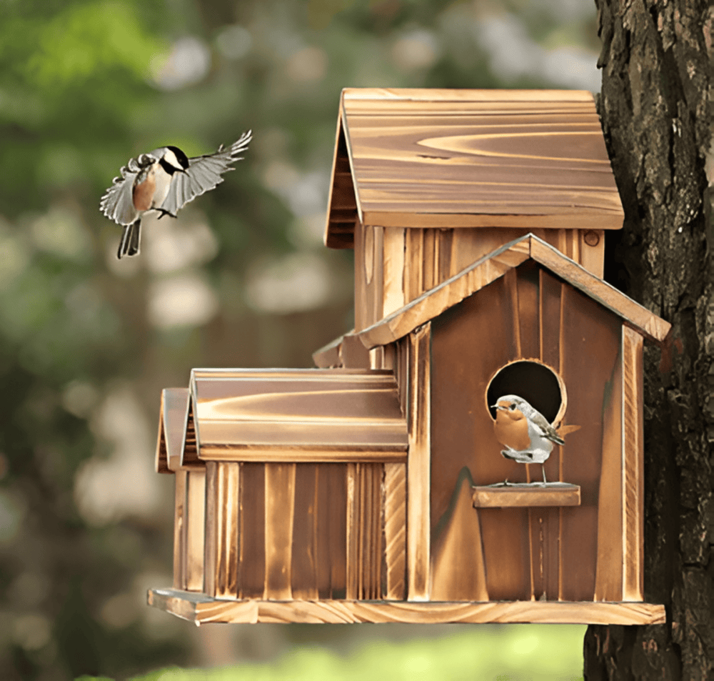 SylvaNest | Wooden Birdhouse for Outdoor