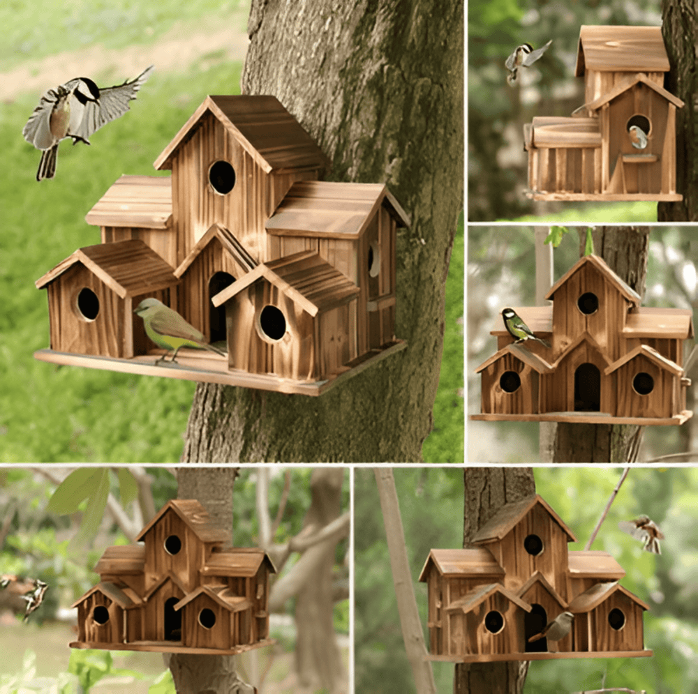 SylvaNest | Wooden Birdhouse for Outdoor