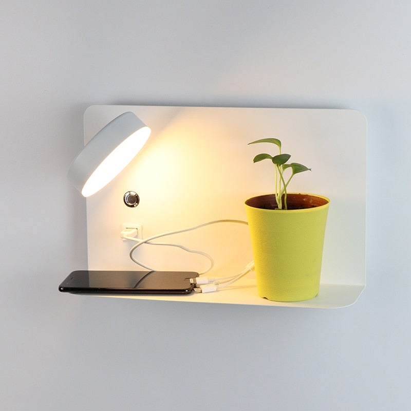 Syntara Glow | LED Wall Sconce with USB Charger 2