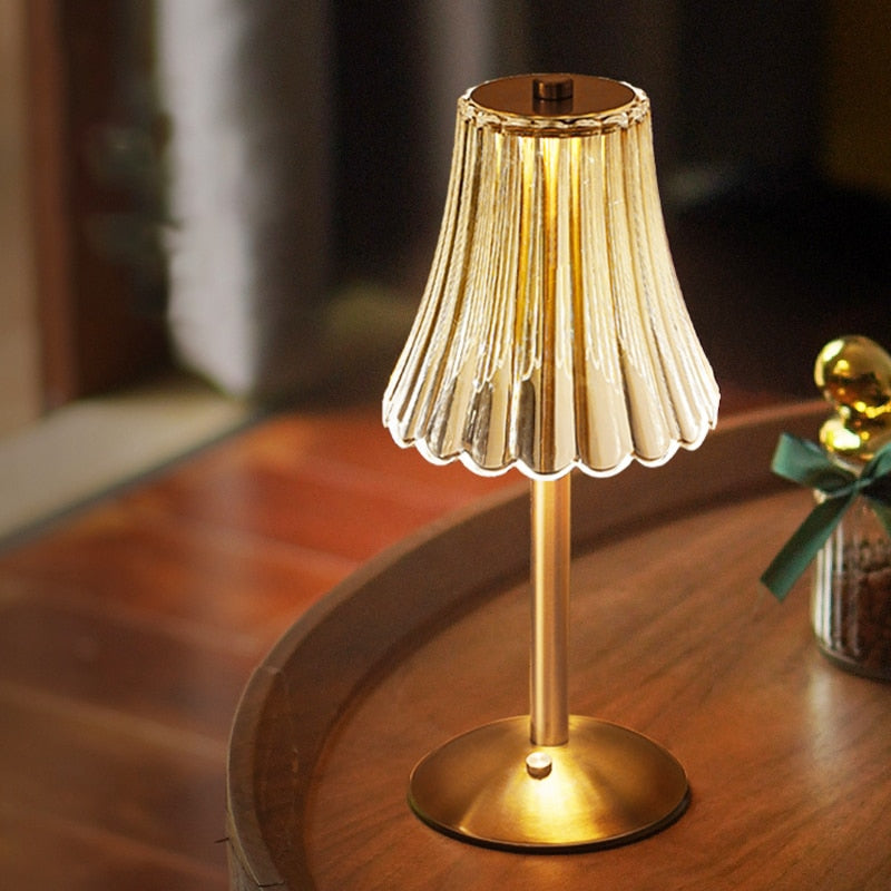 Touch-Activated Crystal Table Lamp for Bedroom and Living Room