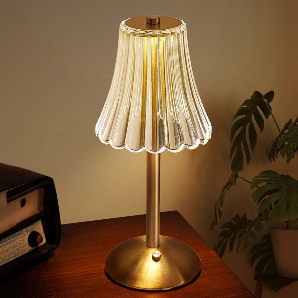Touch-Activated Crystal Table Lamp for Bedroom and Living Room