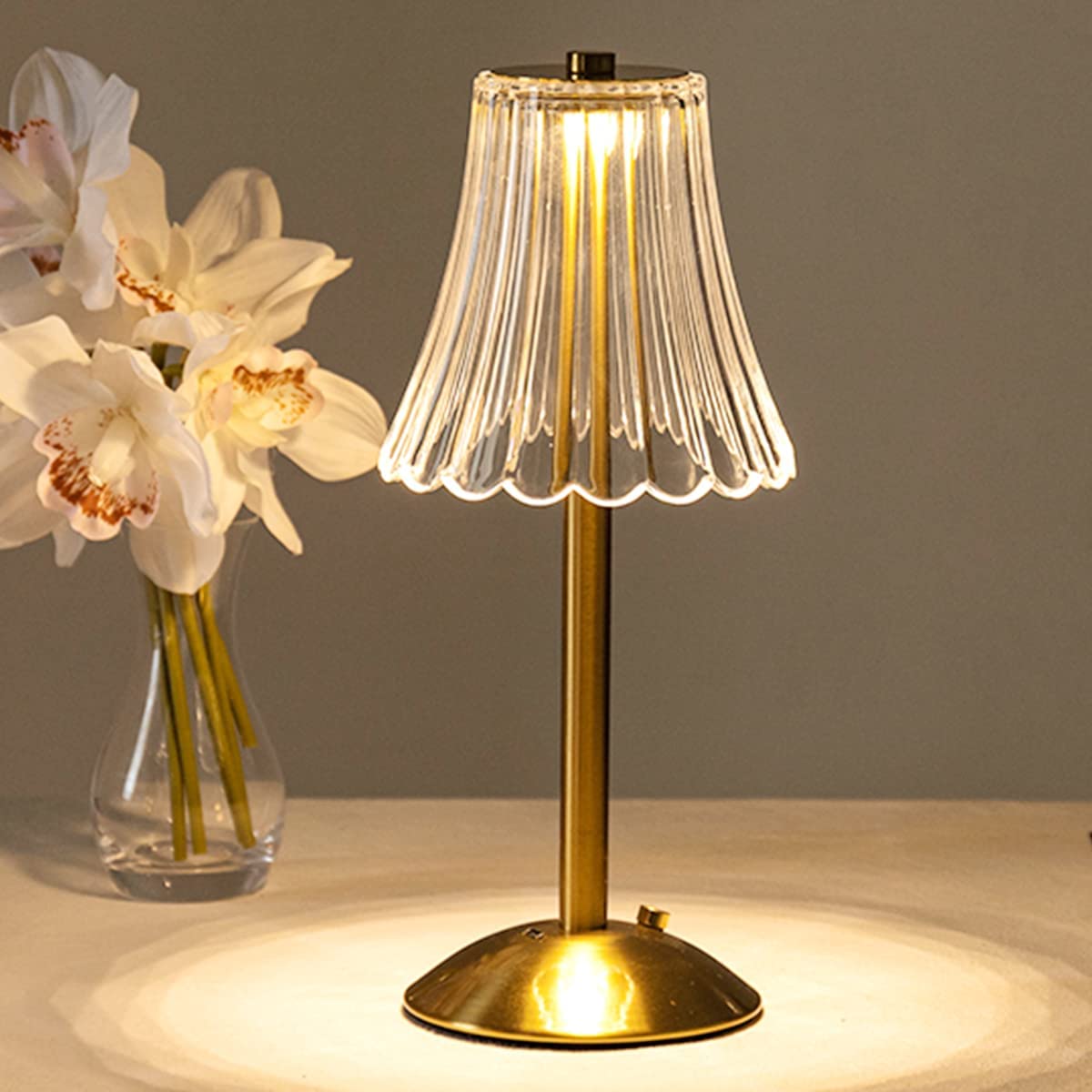 Touch-Activated Crystal Table Lamp for Bedroom and Living Room