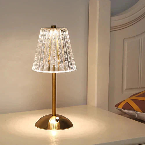 Touch-Activated Crystal Table Lamp for Bedroom and Living Room