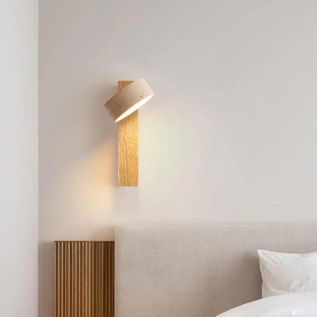 Traveera | Elegante Travertin-Wandlampe