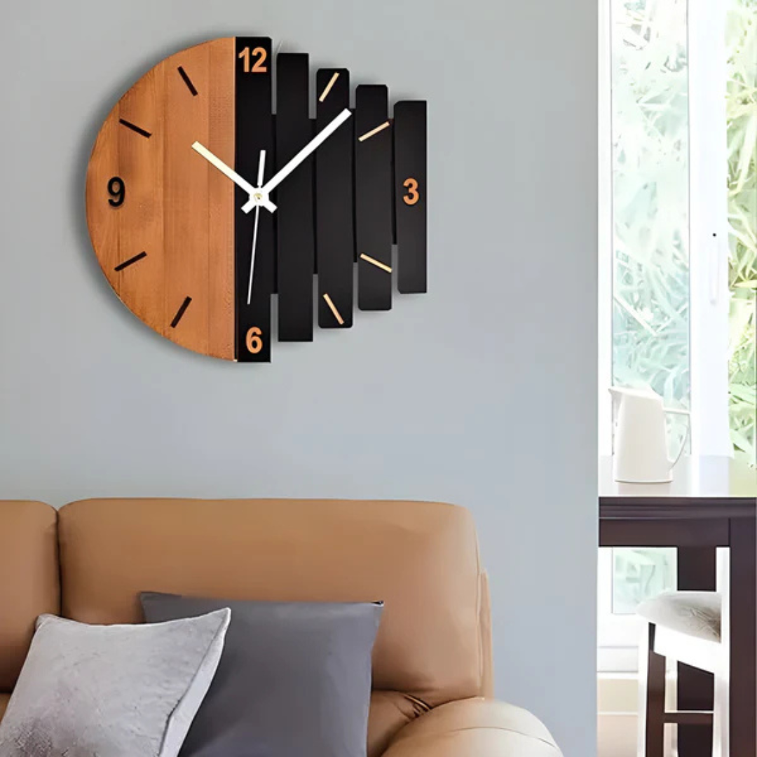 Veloce | Large Wooden Wall Clock Decor for Kitchen and Living Room 1