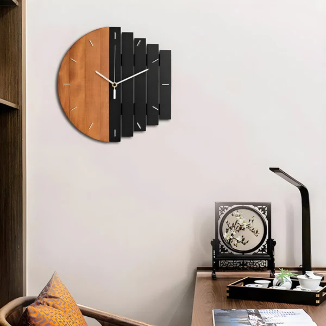 Veloce | Large Wooden Wall Clock Decor for Kitchen and Living Room 2