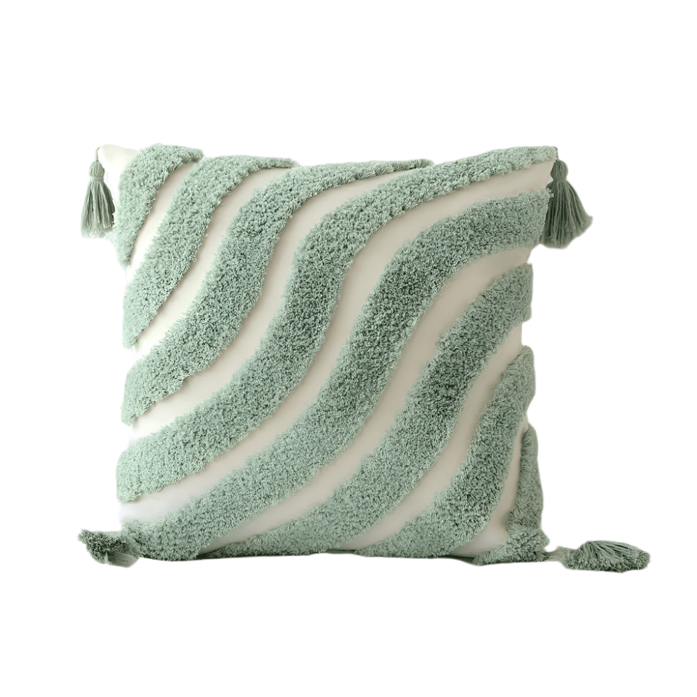 Wavy Checkered Cushion Cover