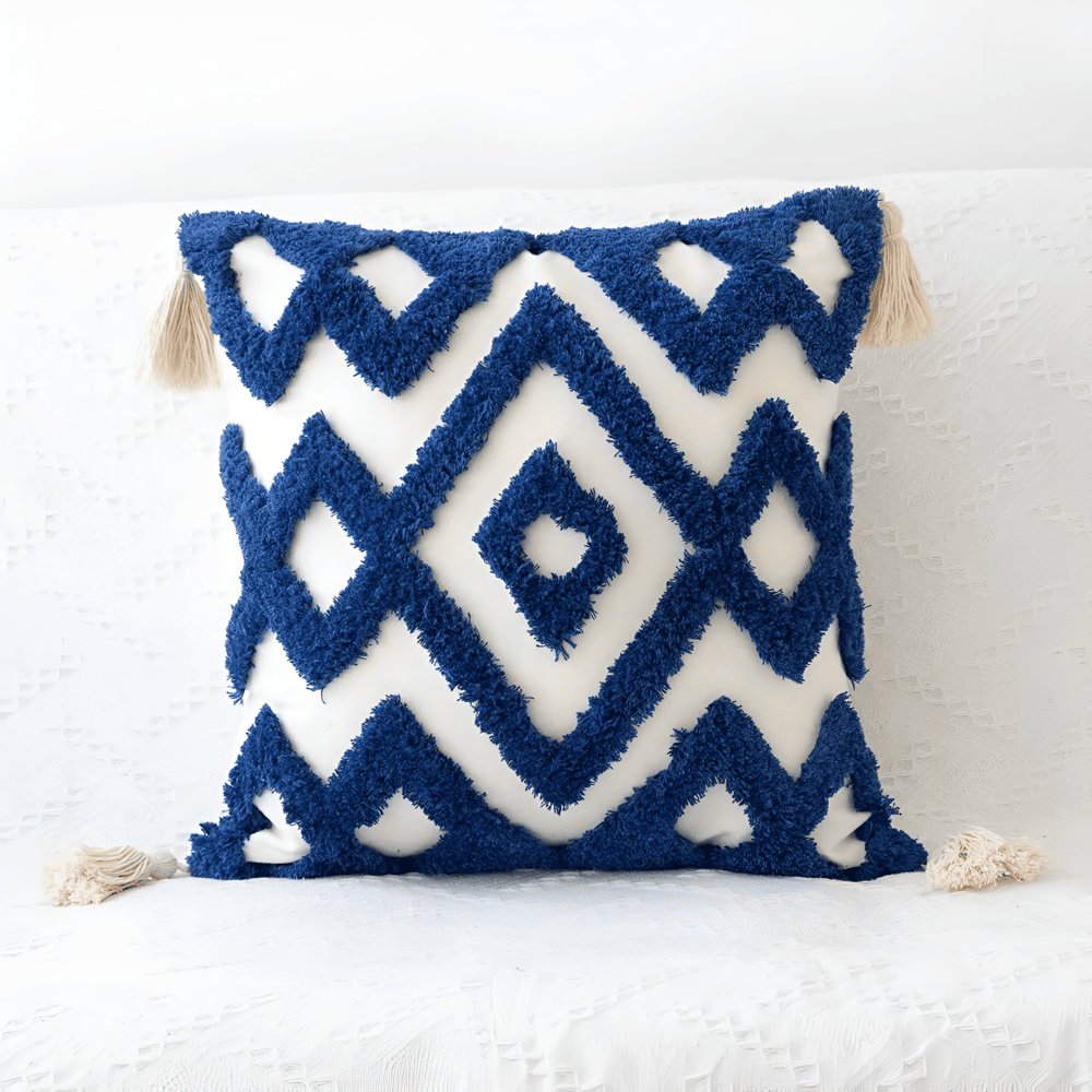 Wavy Checkered Cushion Cover