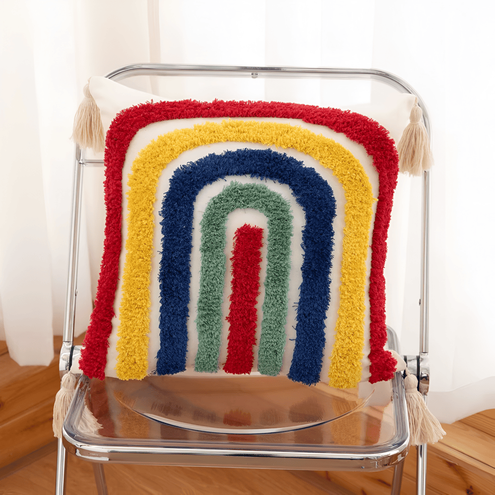 Wavy Checkered Cushion Cover