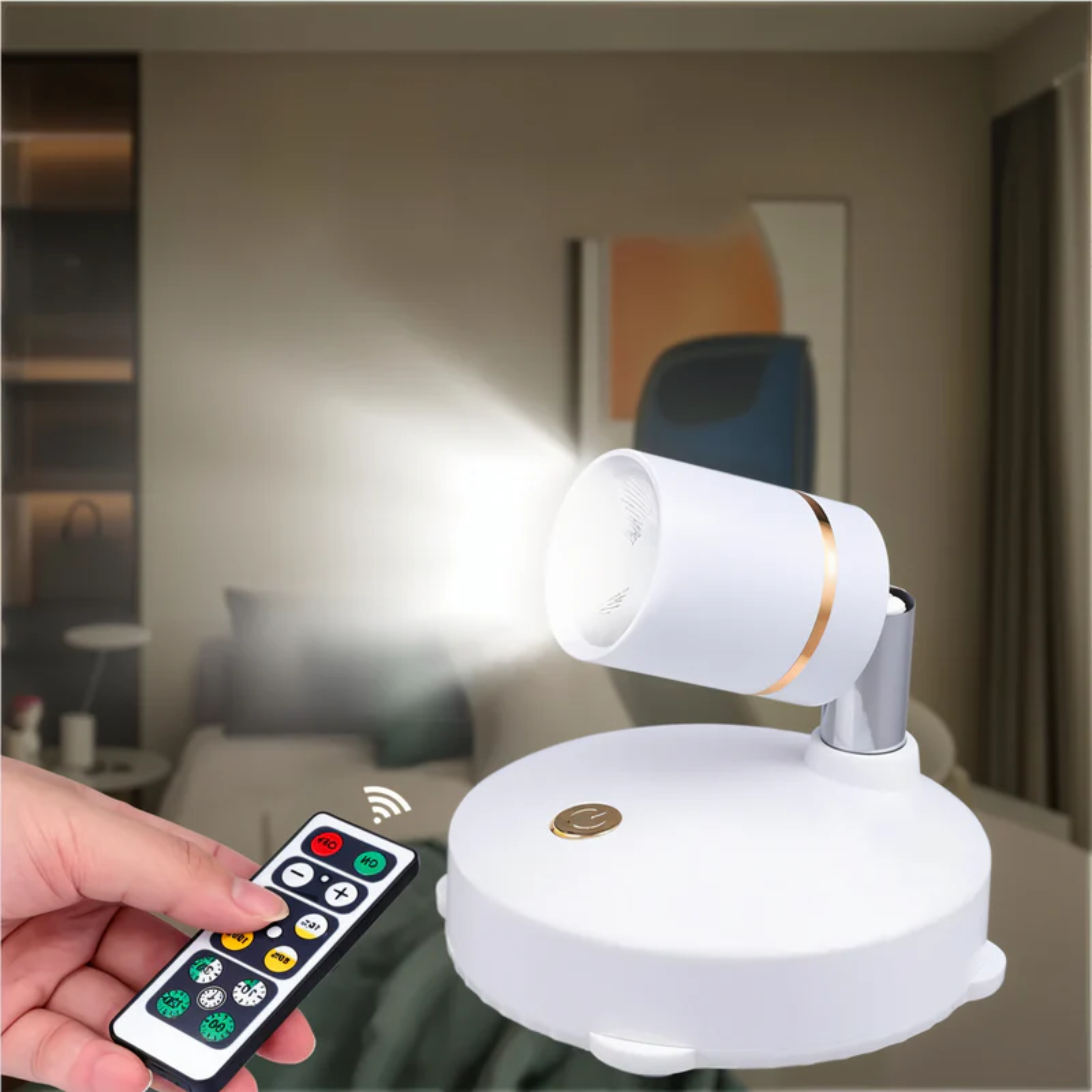 Wireless Dimmable LED Spotlight with Remote Control for Home Lighting