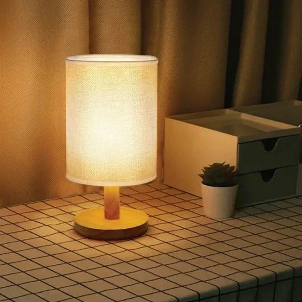 Woodlume | Dimmable Wooden Bedside Lamp with Remote Control 2