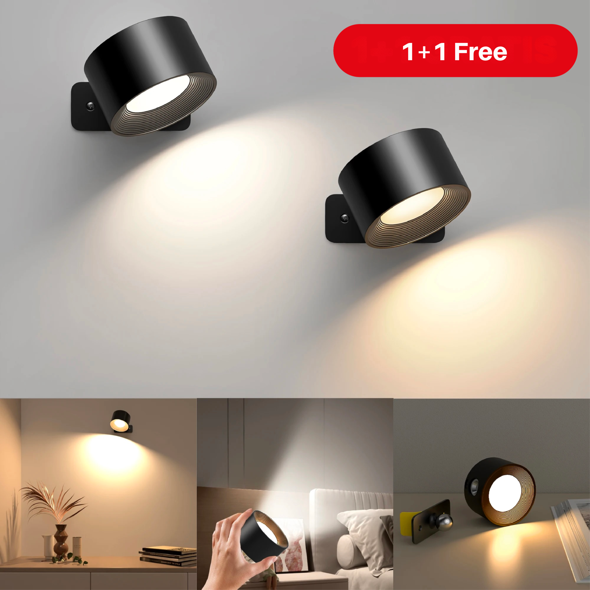1+1 free - Magiclight | 360° Led wall lights